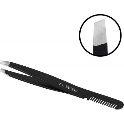 LUSSONI Stainless Steel Tweezers With Comb
