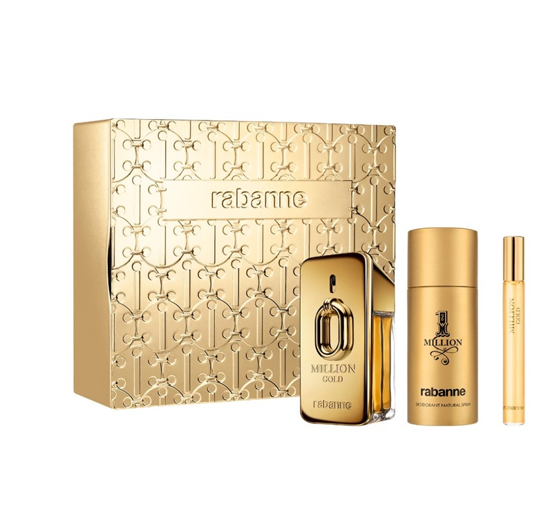 Paco Rabanne Million Gold 50ml EDP 3-Piece Gift Set